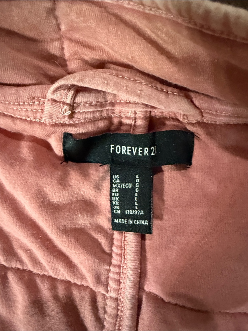 Forever 21 (L) Quilted Light Pink Zip-Up Jacket - Picture 3 of 3